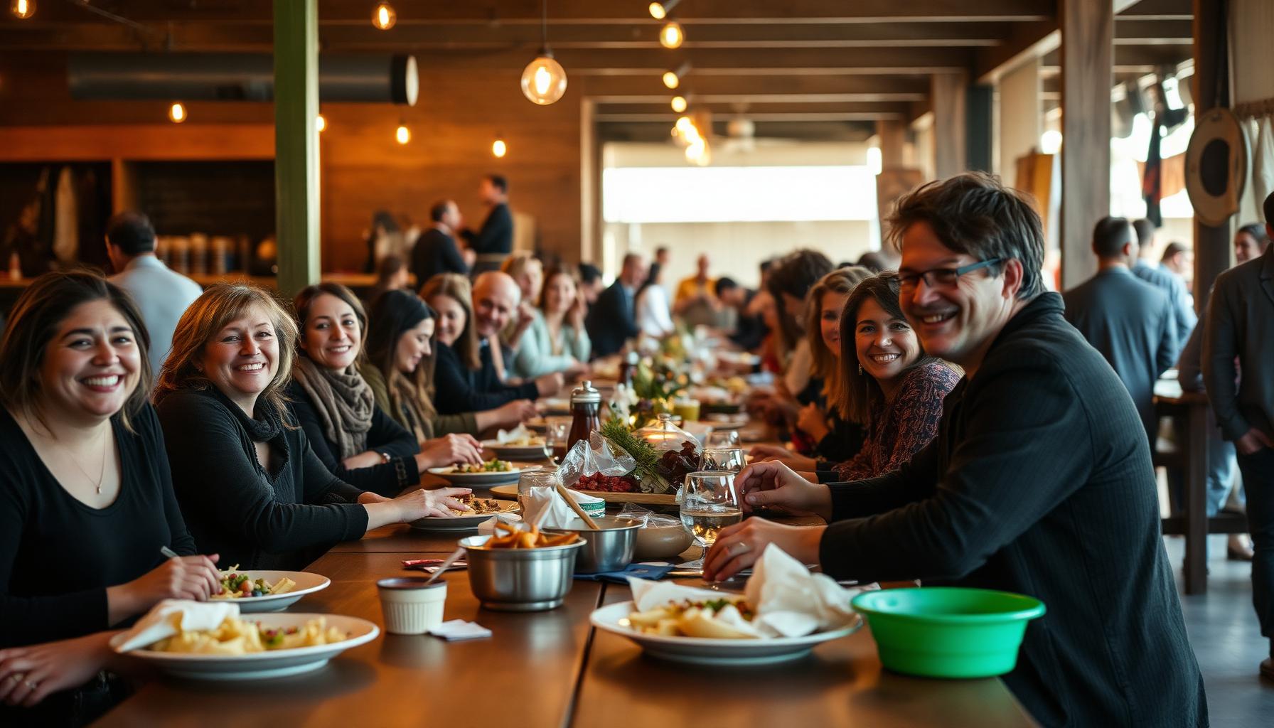 Community celebration and food traditions